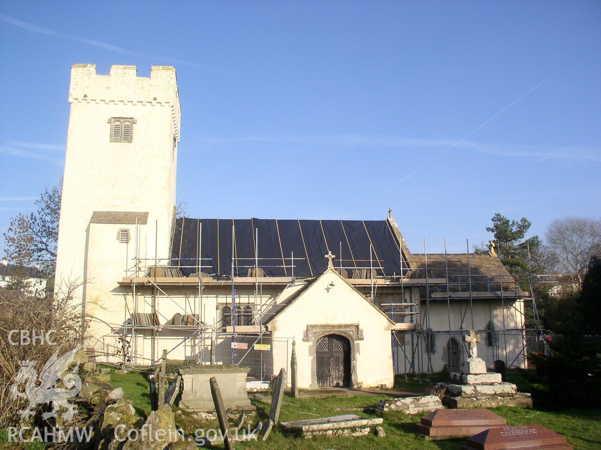 Colour digital photograph showing the exterior of St. Michael and All Angels Church, Colwinston.