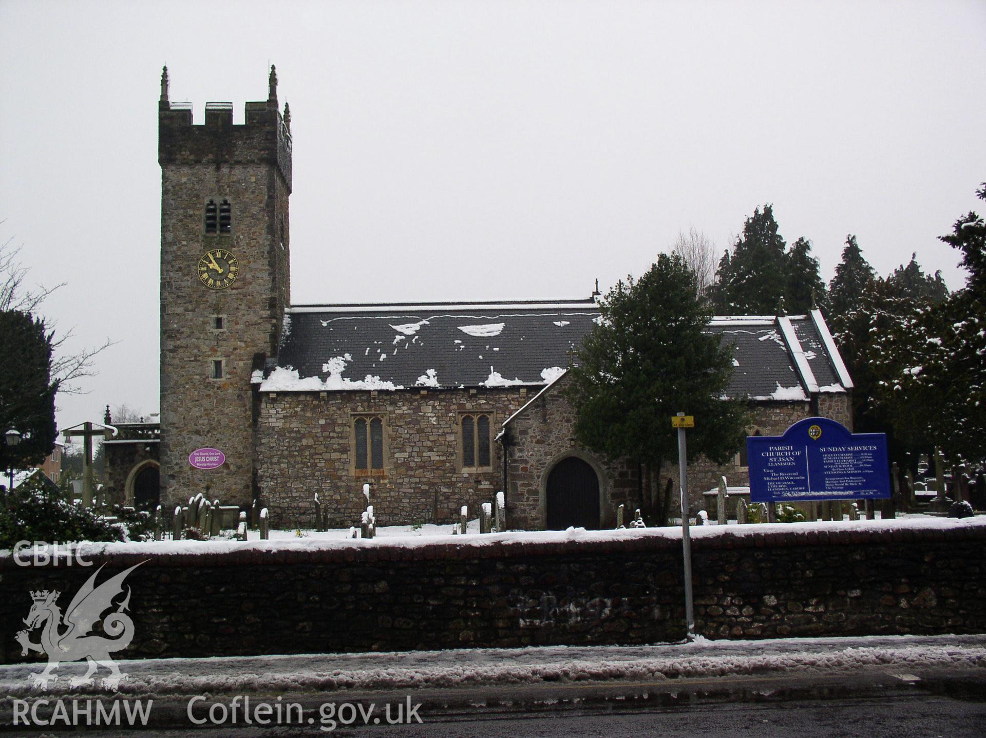 Colour digital photograph showing the exterior of St. Isan's Church, Llanishen; Cardiff.