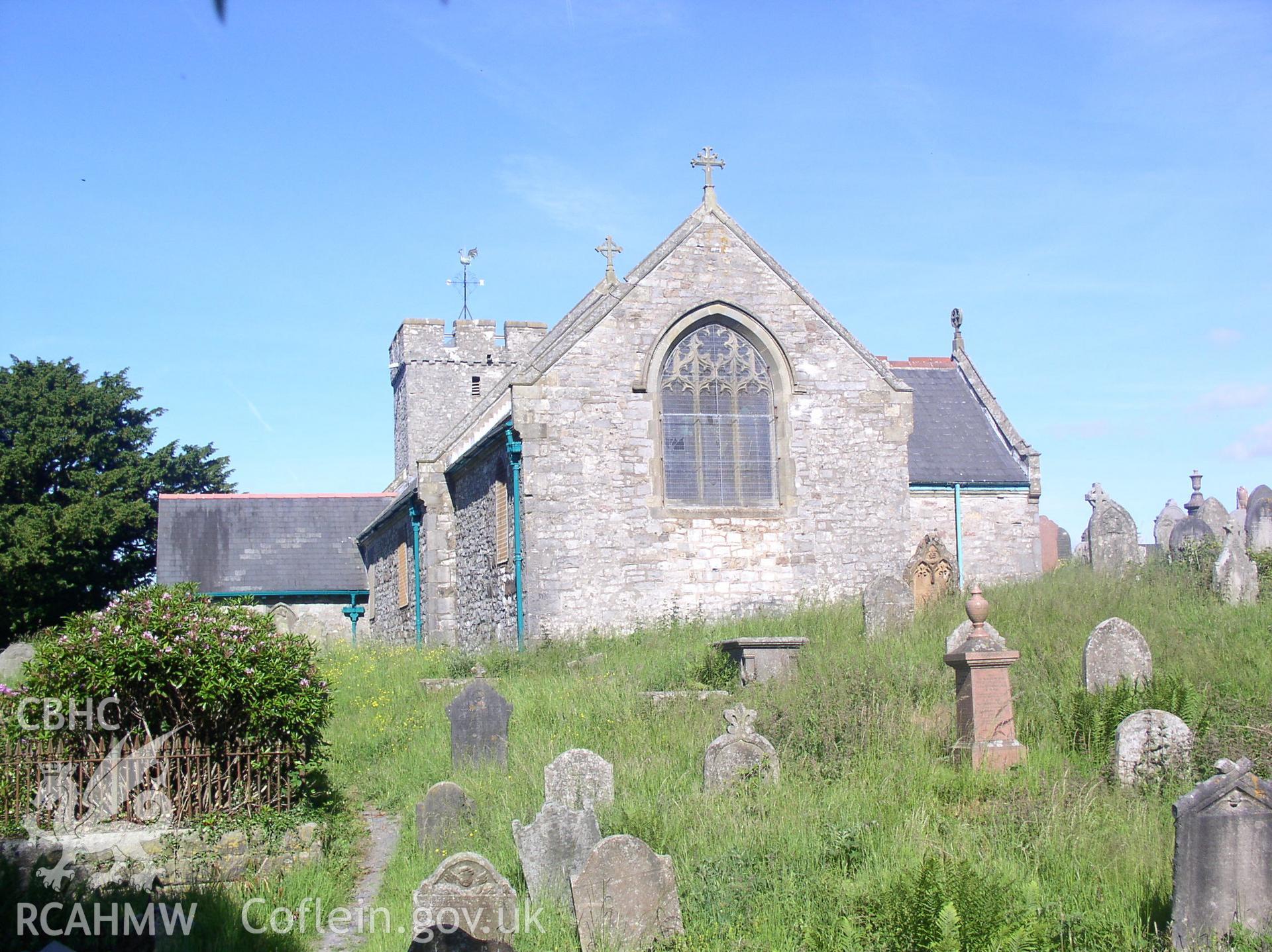 Colour digital photograph showing the exterior of St Cynog's Church, Hirwaun; Glamorgan.