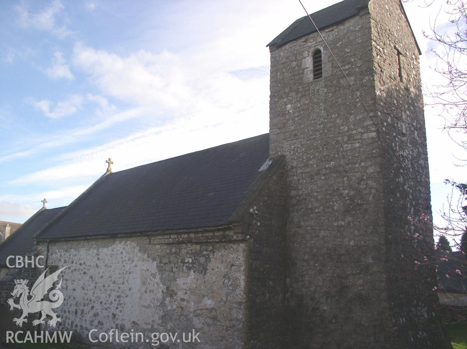 Colour digital photograph showing the exterior of  Holy Trinity Church, Llandow, Glamorgan.