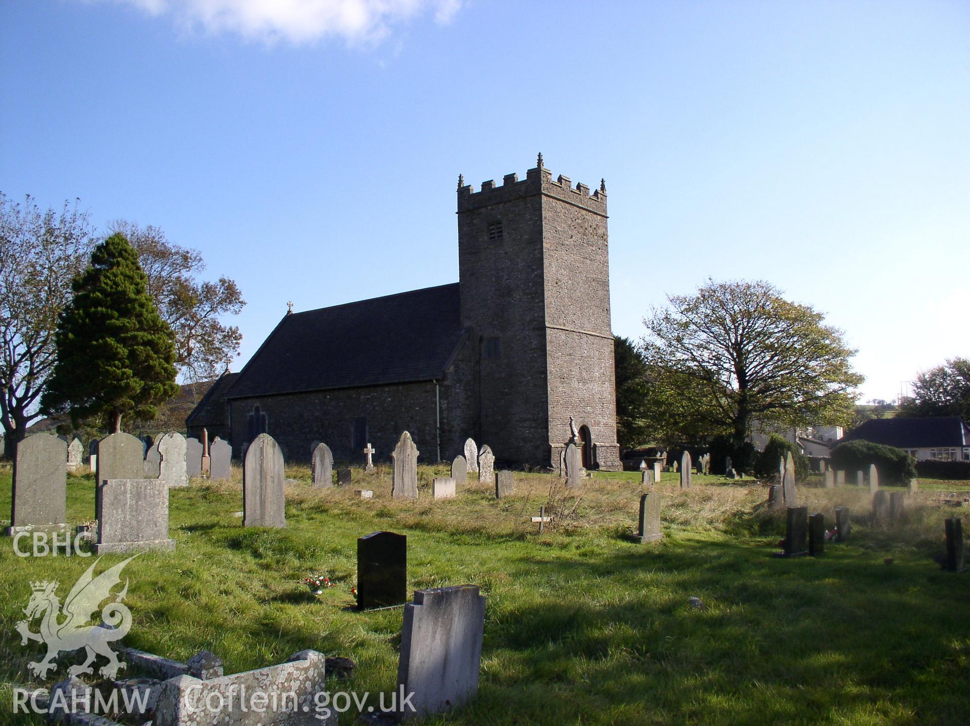 Colour digital photograph showing the exterior of St. Ilan's Church, Eglwysilan; Glamorgan.