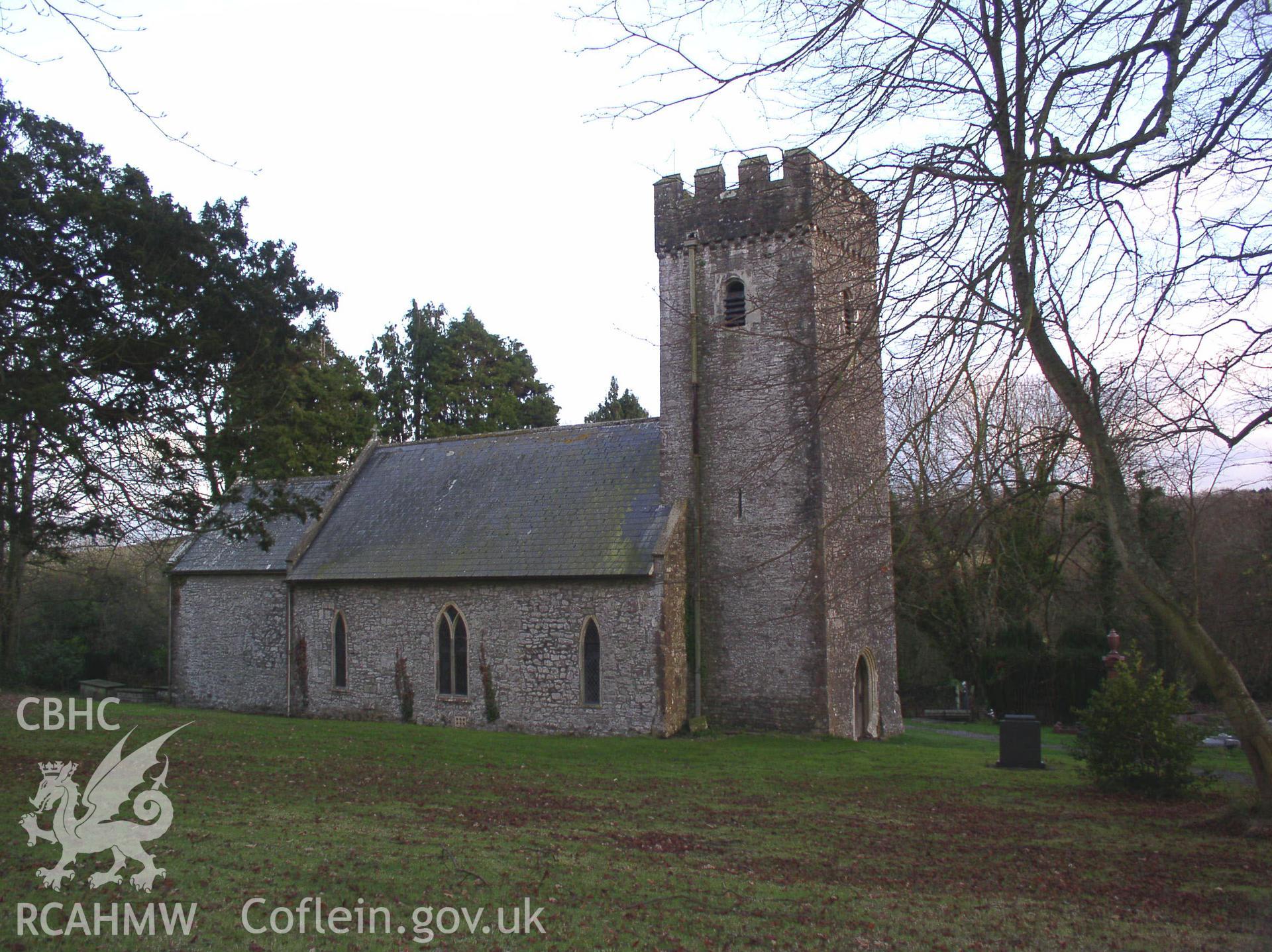 Colour digital photograph showing the exterior of Saint Illtyd's Church, Llantrithyd; Glamorgan.