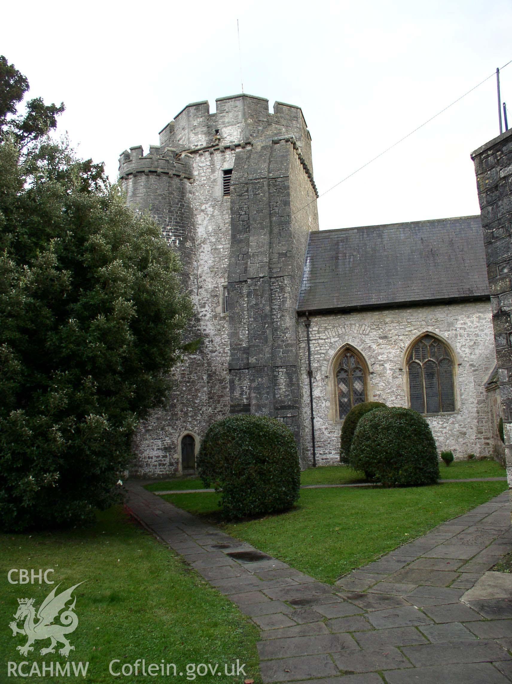 Colour digital photograph showing the exterior of the Church of the Holy Cross, Cowbridge.