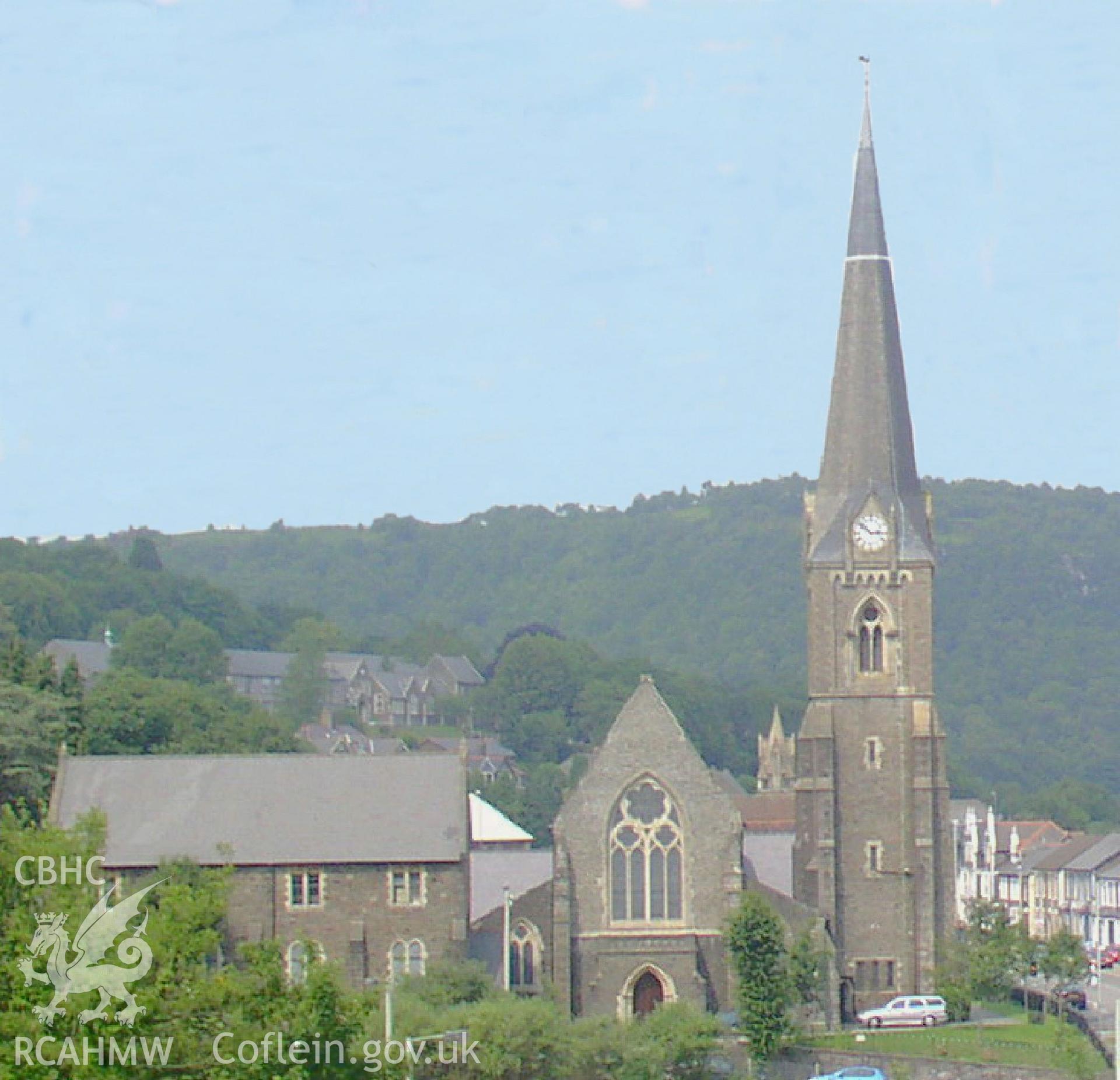 Colour digital photograph showing the exterior of St. Catherine's Church, Pontypridd; Glamorgan.