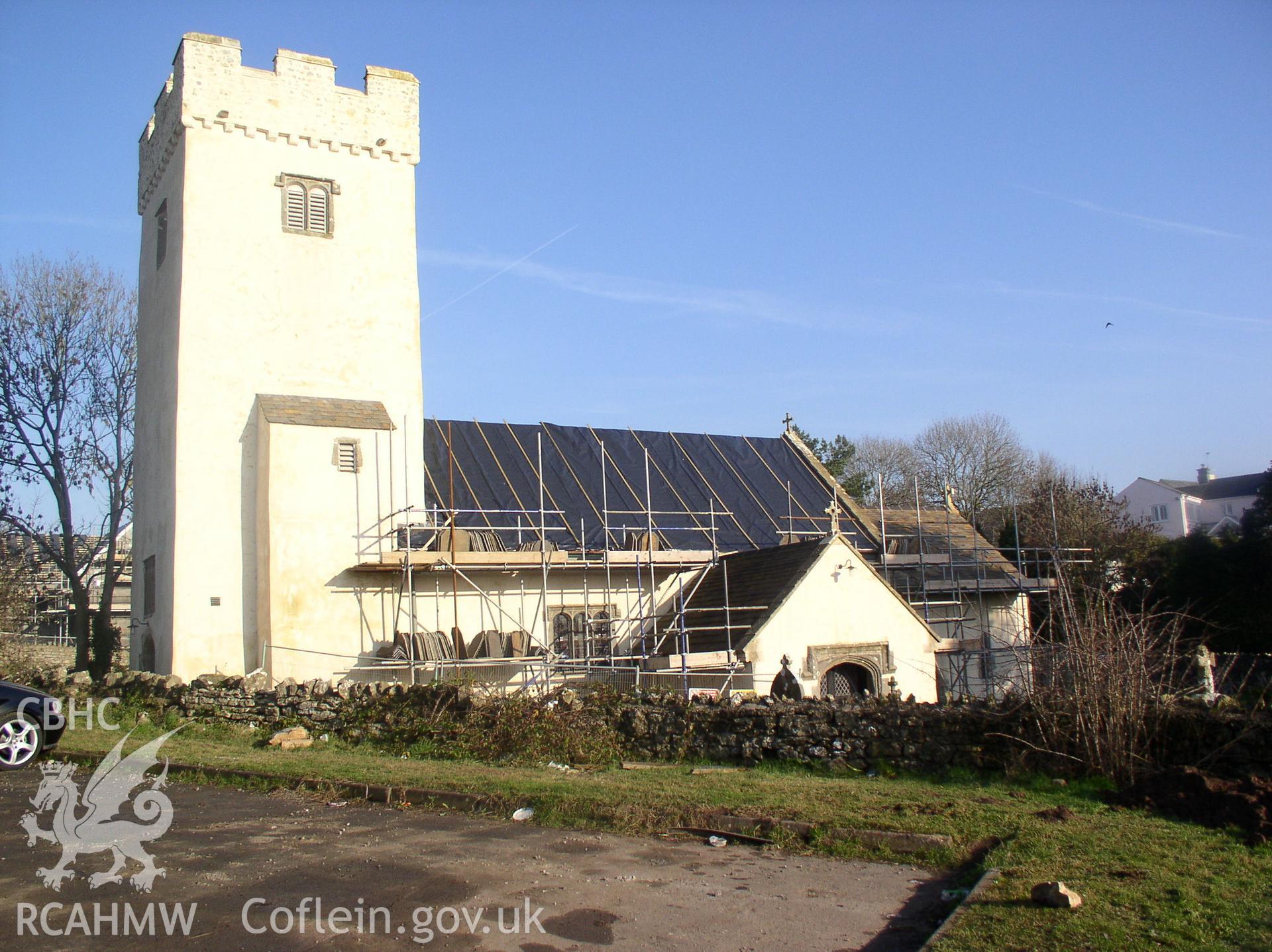 Colour digital photograph showing the exterior of St. Michael and All Angels Church, Colwinston.