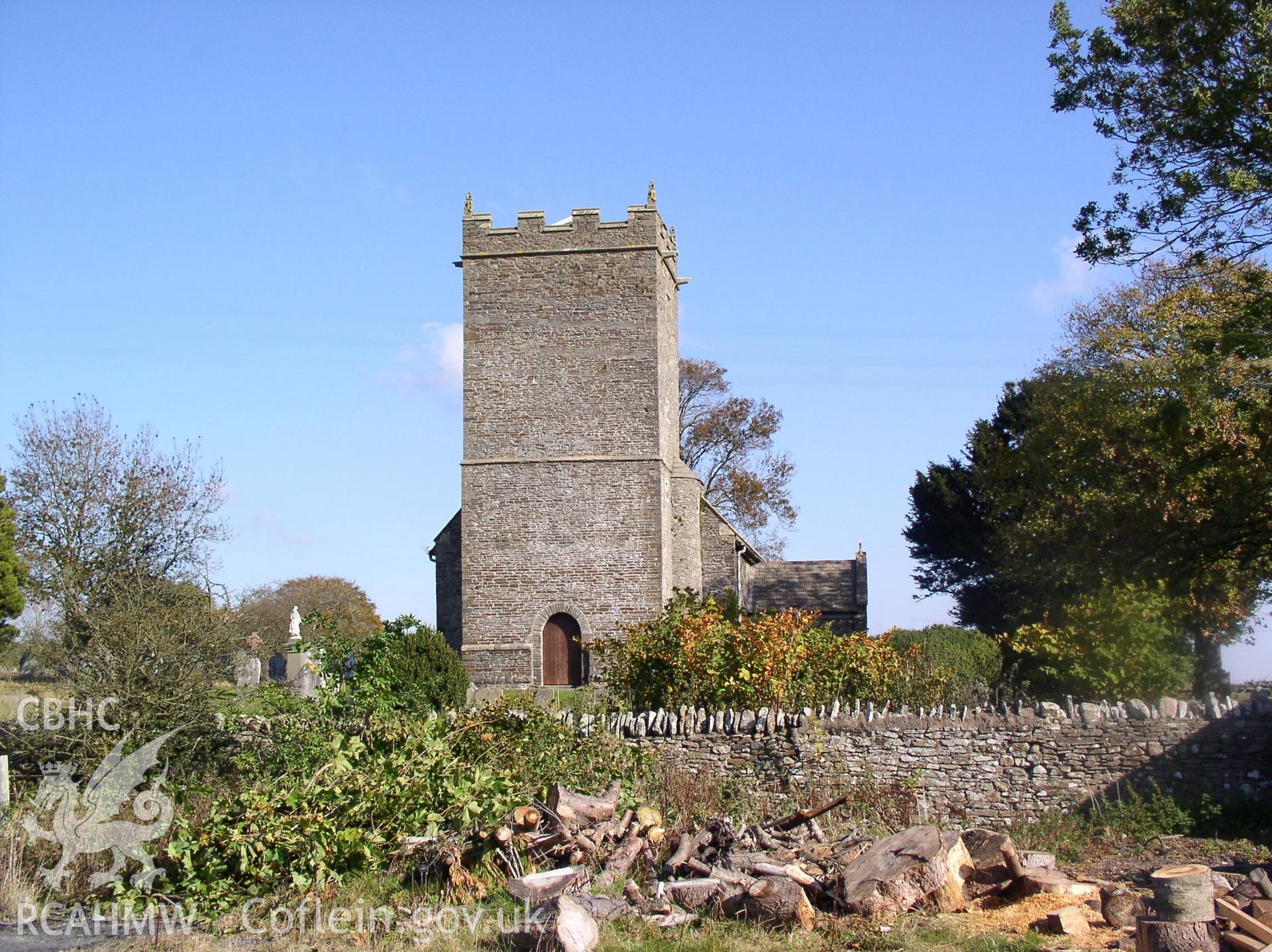 Colour digital photograph showing the exterior of St. Ilan's Church, Eglwysilan; Glamorgan.