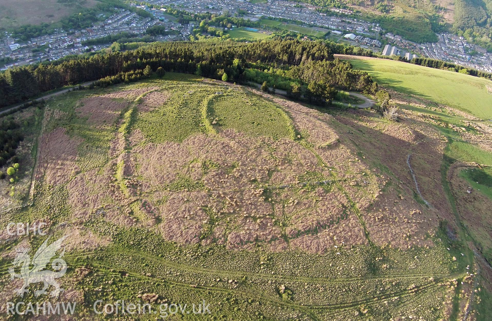 Digital aerial photograph showing Maendy Camp.